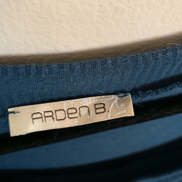 Blue sweater dress with cute exaggerated sleeves - Picture 4 of 5